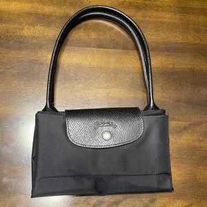 Long Champ vinyl tote.